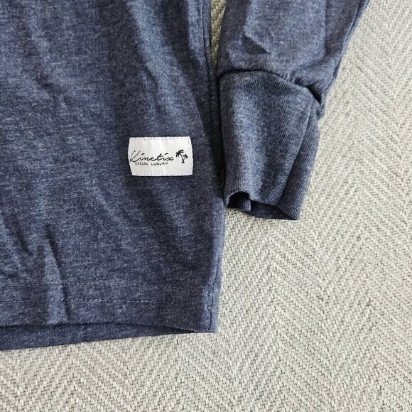 Kinetix Casual Luxury Men's Long Sleeve Henley Size Small Heather Navy NWT - Picture 4 of 13